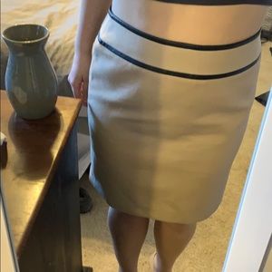 ANN TAYLOR size 14 beige pencil skirt